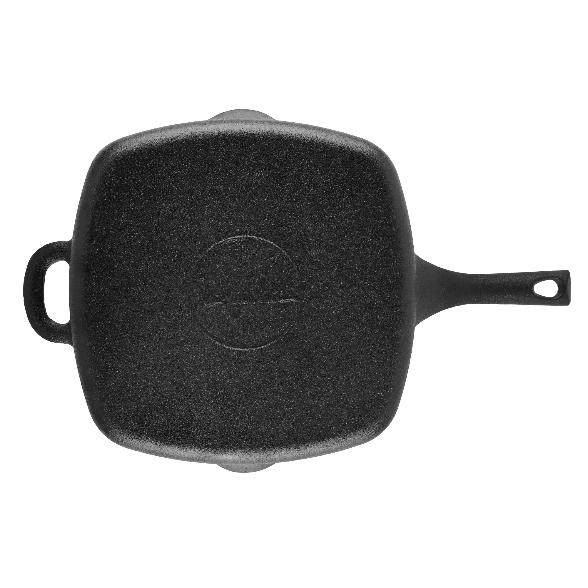 10-Inch Pre-Seasoned Cast Iron Grill Pan with Helper Handle and Pour Spouts