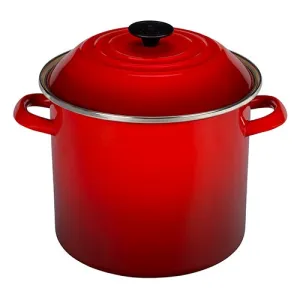 10qt Enamel on Steel Covered Stockpot Cerise