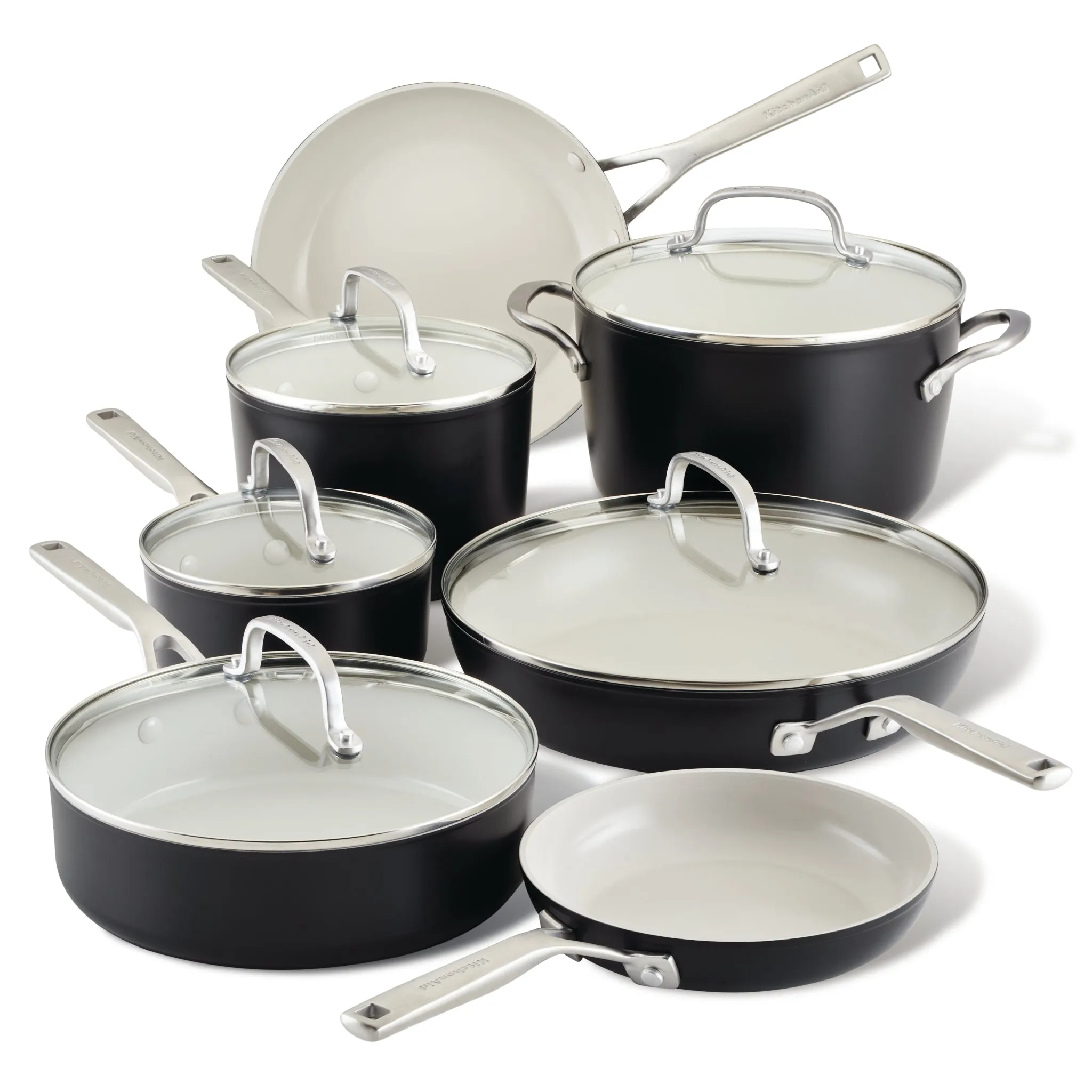 12-Piece Hard Anodized Ceramic Nonstick Cookware Set