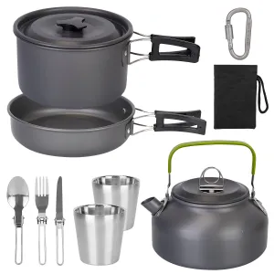 12-Pieces: Camping Cookware Set