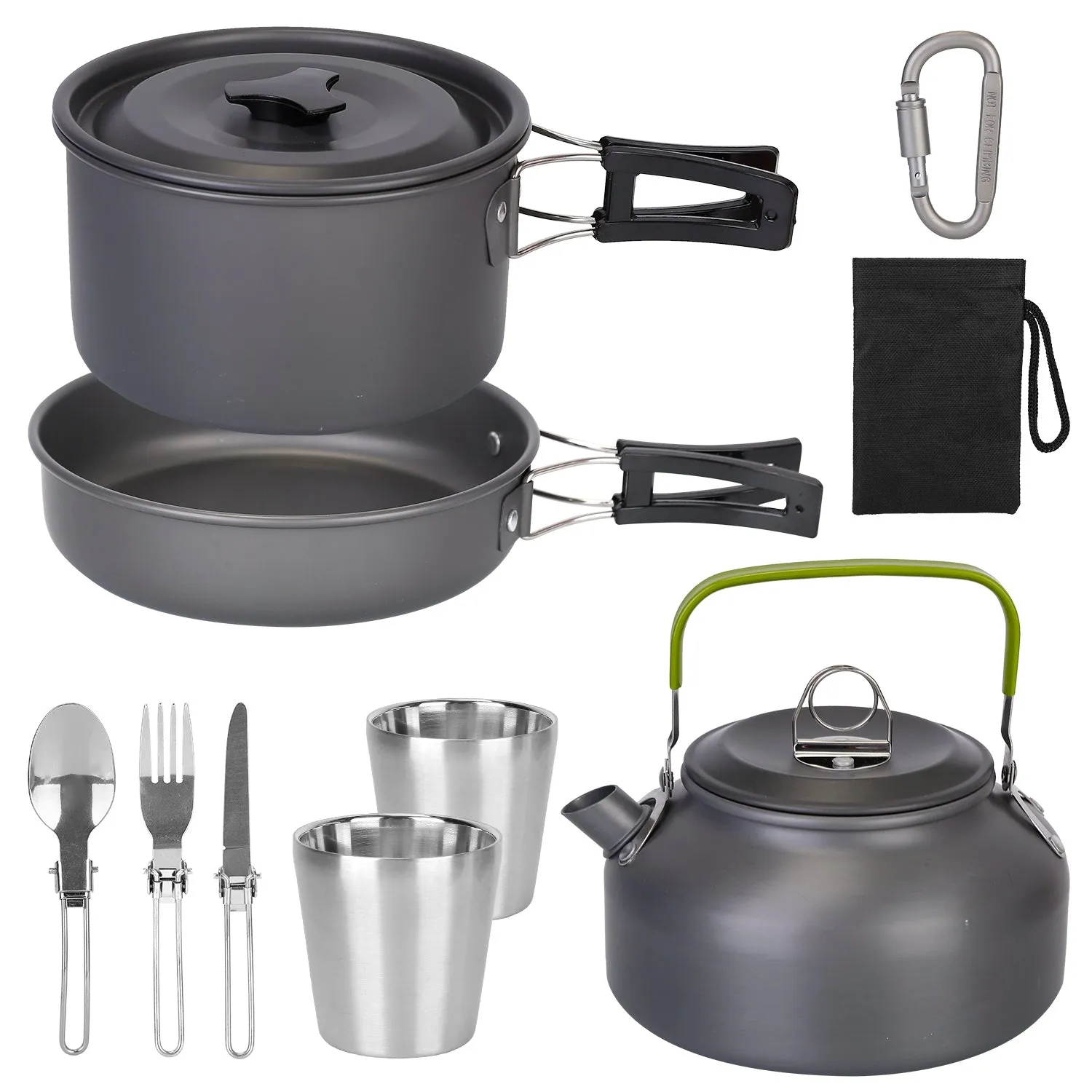 12-Pieces: Camping Cookware Set