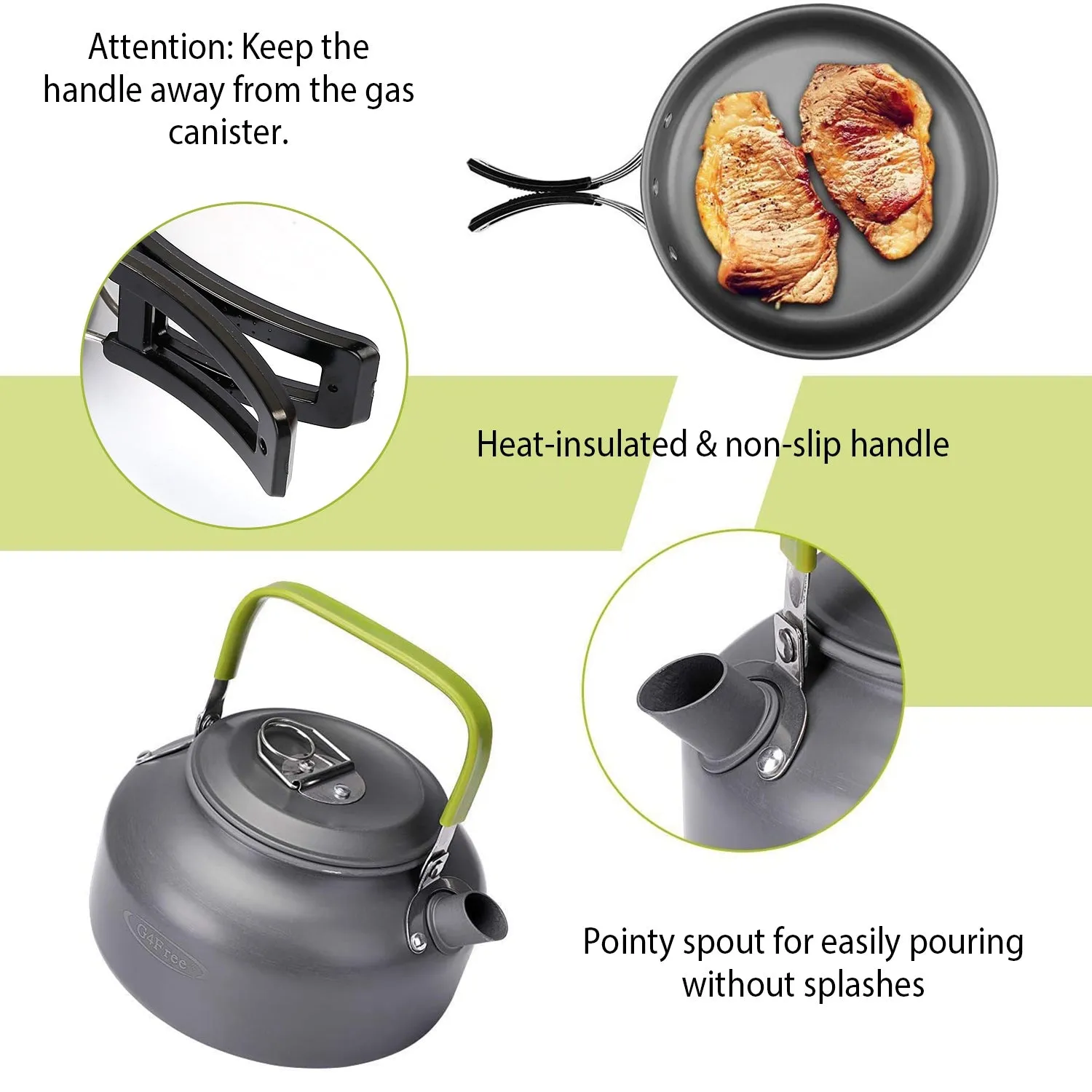 12-Pieces: Camping Cookware Set