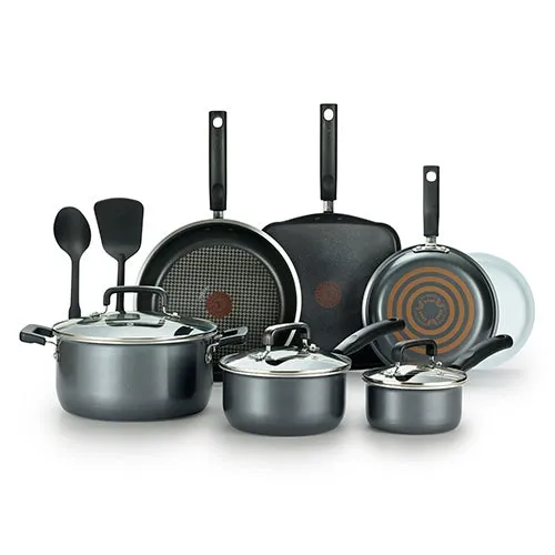 12pc Signature Nonstick Cookware Set Black