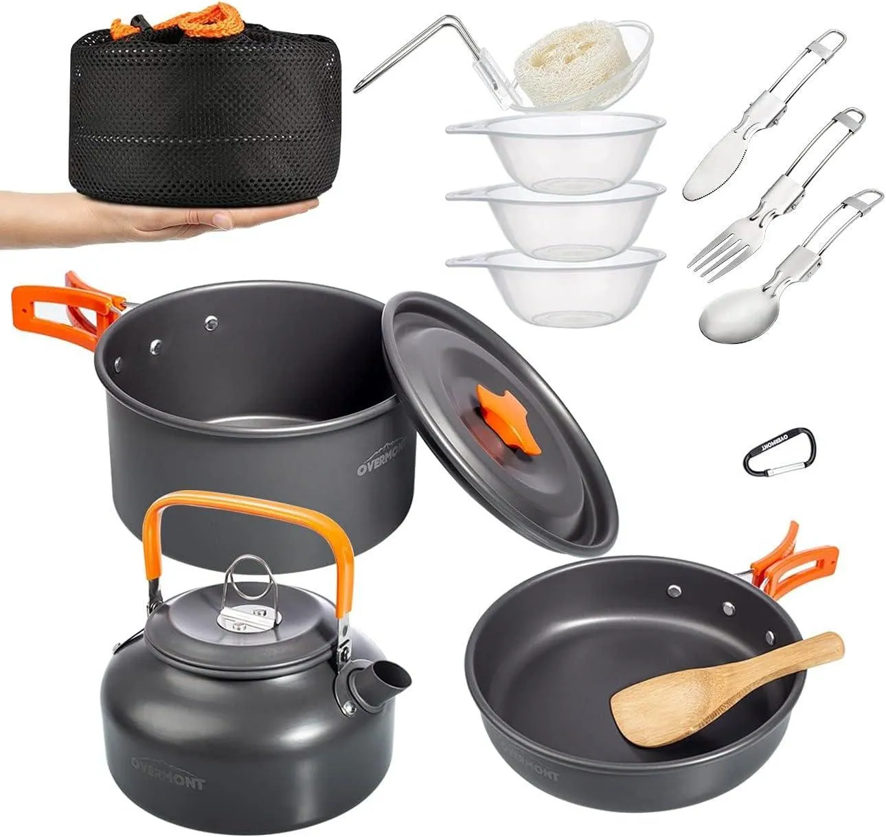 14 PCS Camping Cookware Outdoor Kitchen Set.