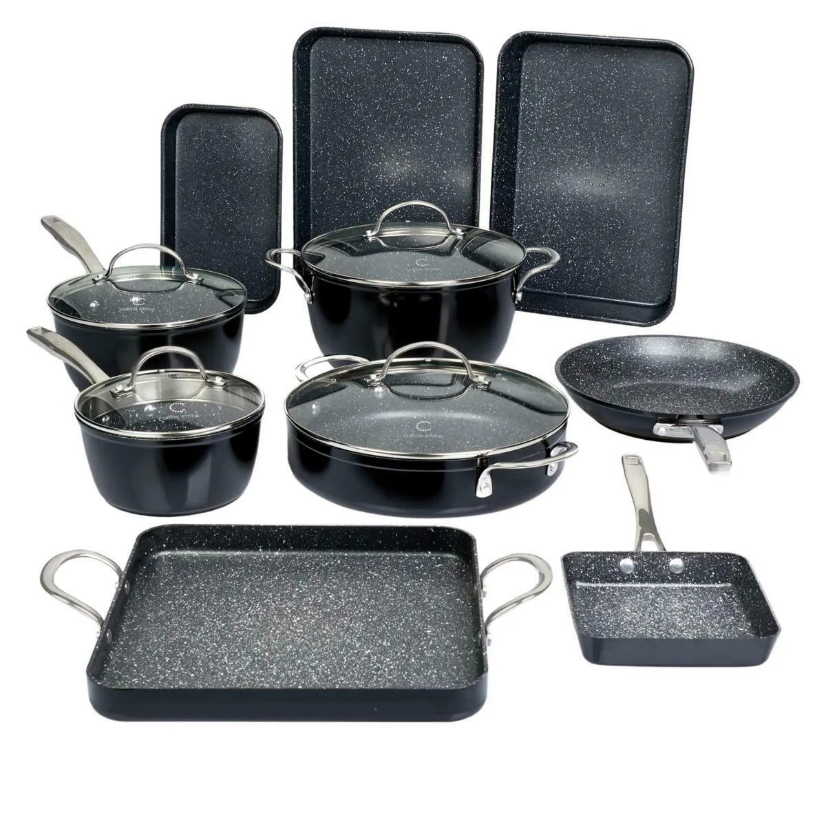 14-Piece Set: DuraPan Nonstick All-Purpose Cookware (Refurbished)