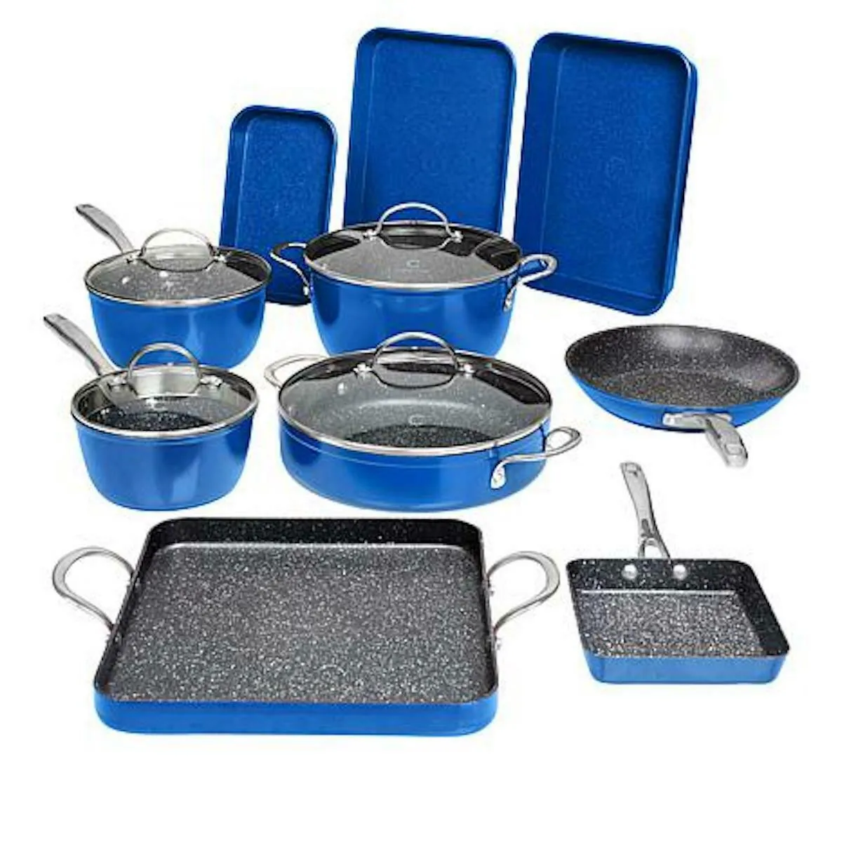 14-Piece Set: DuraPan Nonstick All-Purpose Cookware (Refurbished)