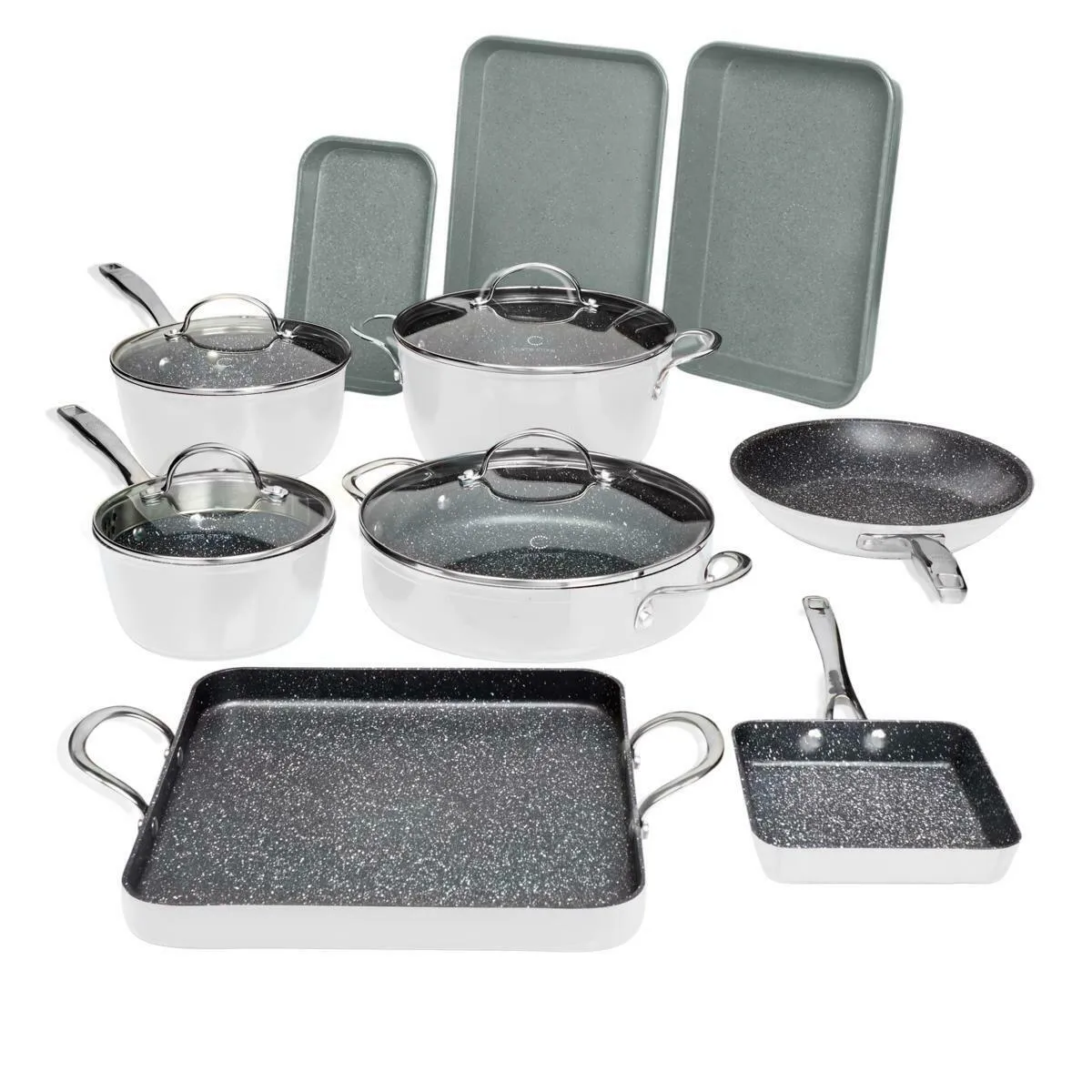 14-Piece Set: DuraPan Nonstick All-Purpose Cookware (Refurbished)