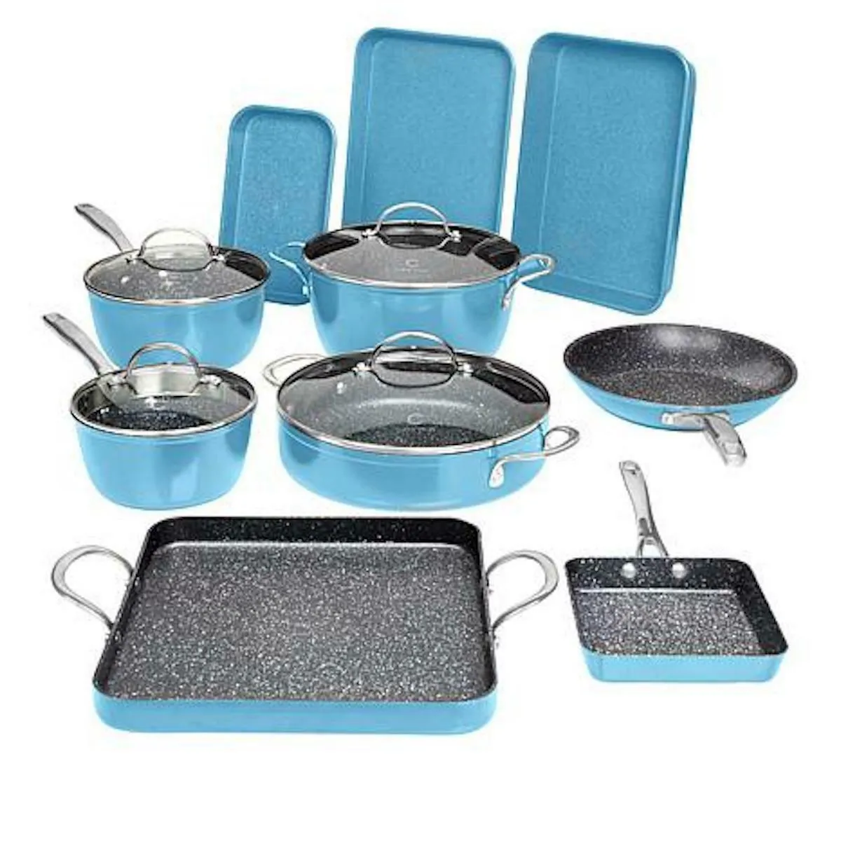 14-Piece Set: DuraPan Nonstick All-Purpose Cookware (Refurbished)