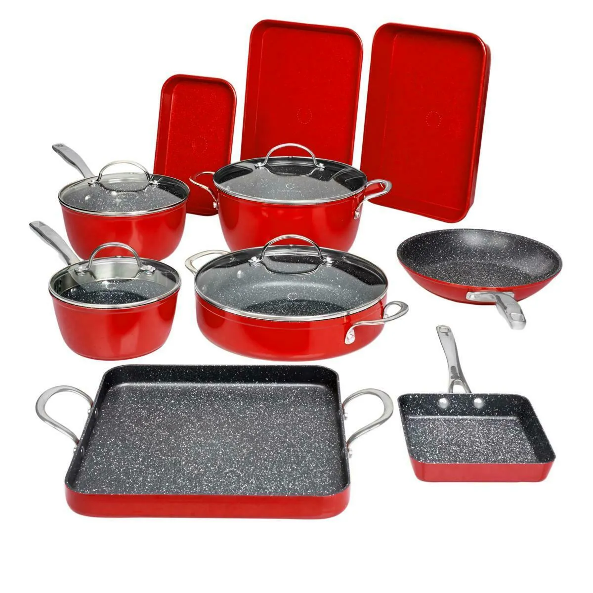 14-Piece Set: DuraPan Nonstick All-Purpose Cookware (Refurbished)