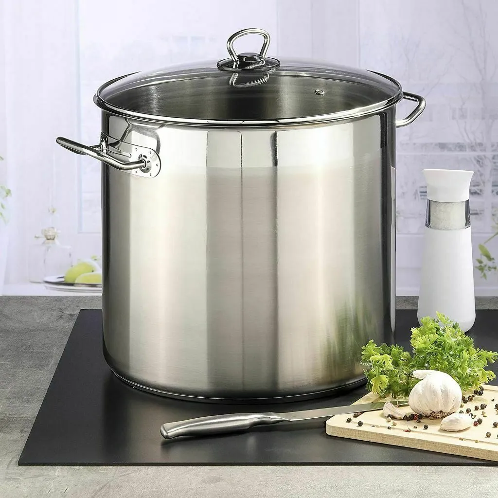 15 Litre Stock Pot With Glass Lid