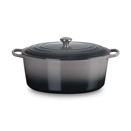 15.5qt Signature Cast Iron Oval Dutch Oven Oyster