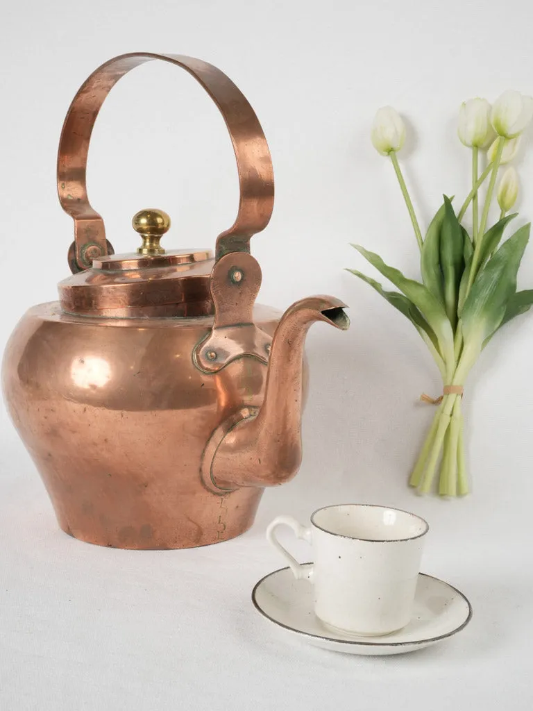 19th century French copper kettle - 8 liter