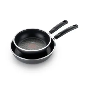 2pc Signature Nonstick Fry Pan Set Black