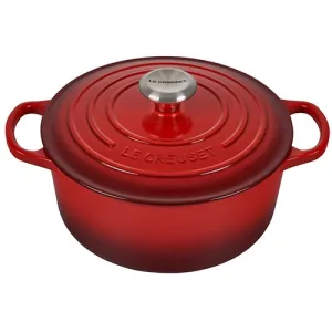 4.5qt Signature Cast Iron Round Dutch Oven Cerise