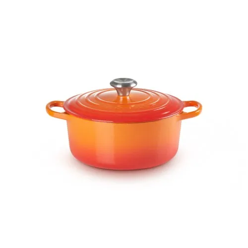 4.5qt Signature Cast Iron Round Dutch Oven, Flame