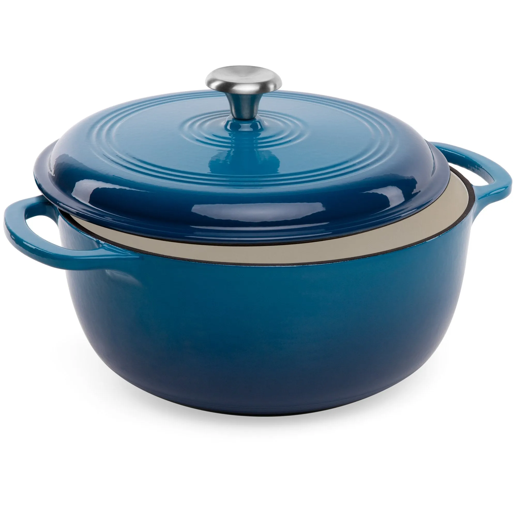 6qt Non-Stick Enamel Cast-Iron Dutch Oven Kitchen Cookware w/ Side Handles