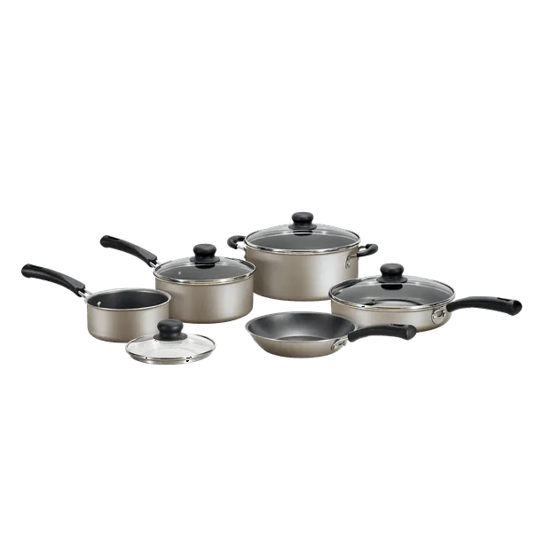 9-Piece Non-Stick Cookware Set, Champagne