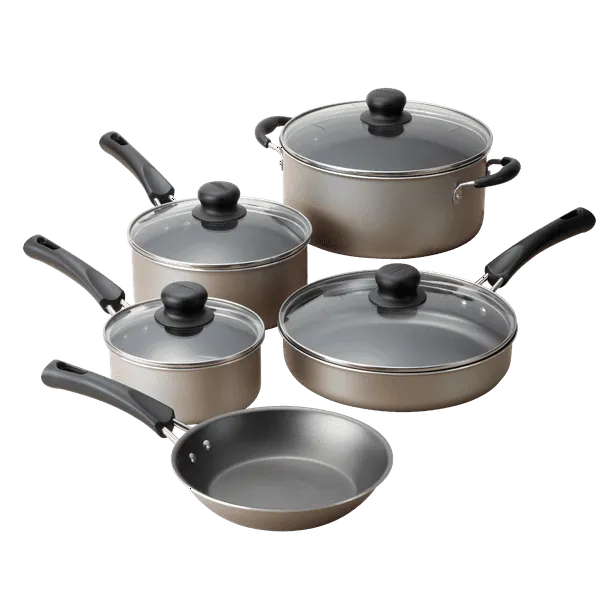 9-Piece Non-Stick Cookware Set, Champagne