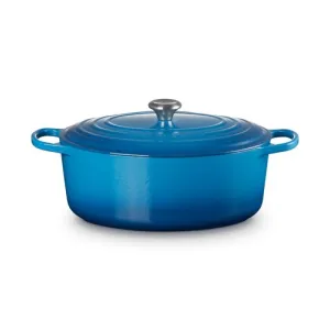 9.5qt Signature Cast Iron Oval Dutch Oven, Marseille