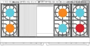 American Range ARR6062GDDF 60" Cuisine Iconica Range