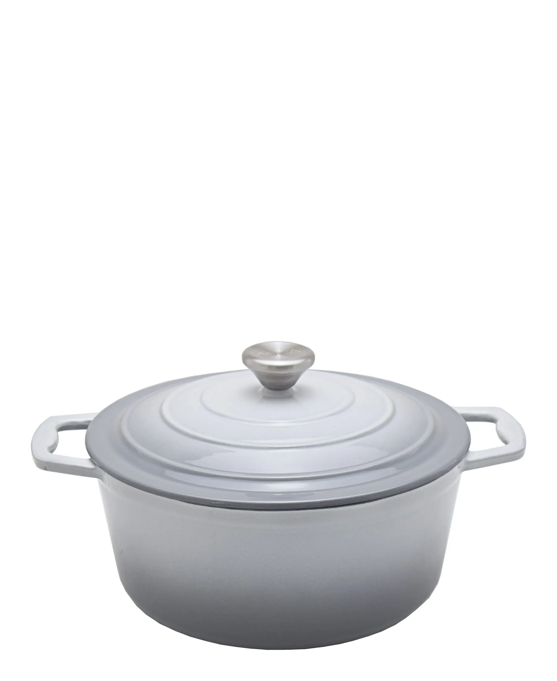 Aqua Enamel Cast Iron Pot 4.8L - Grey