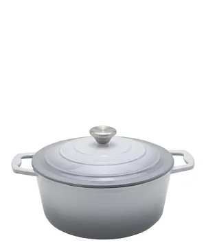 Aqua Enamel Cast Iron Pot 4.8L - Grey