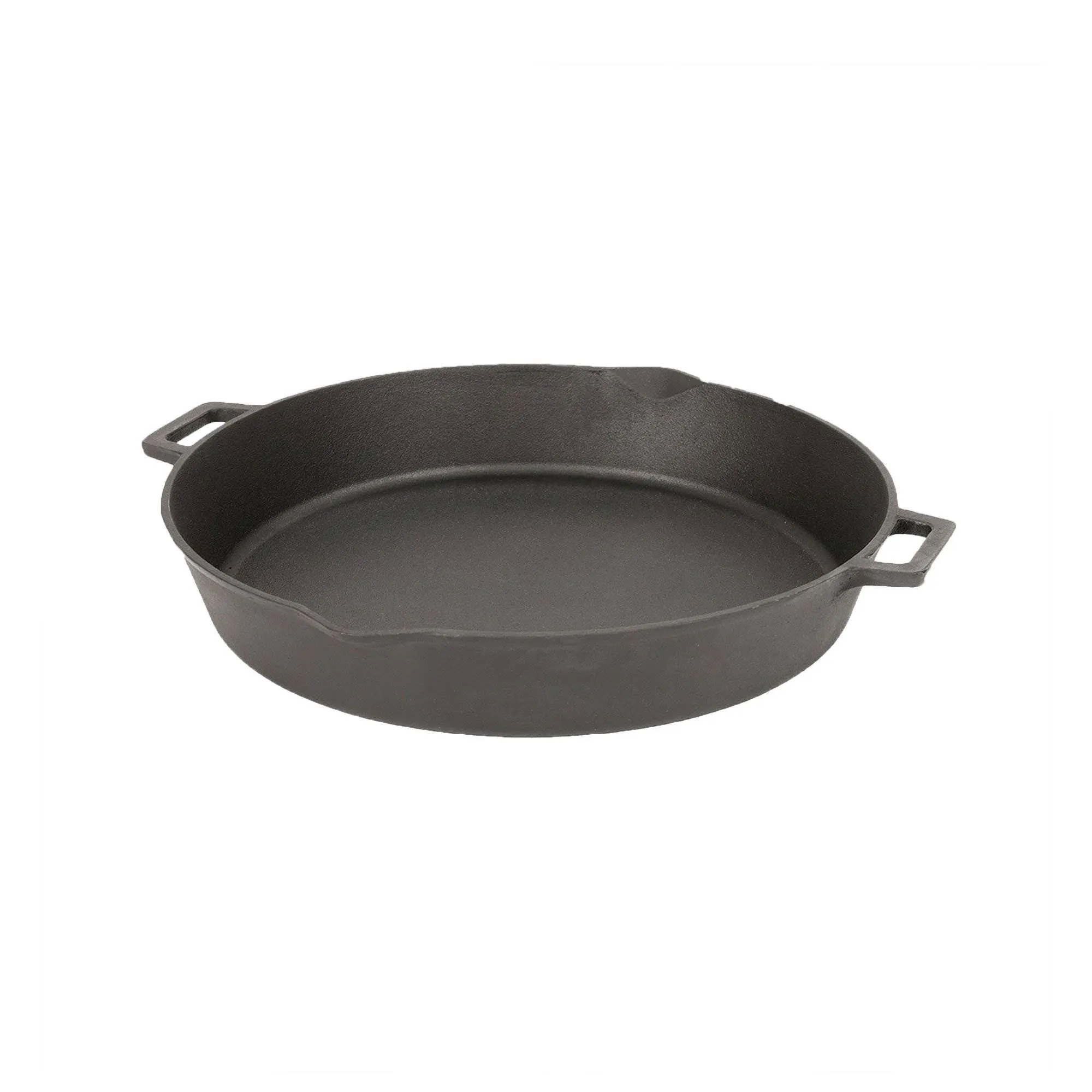 Bayou Classic 16 Inch Oven Safe Cast Iron Skillet Cooking Pot, Black (2 Pack)