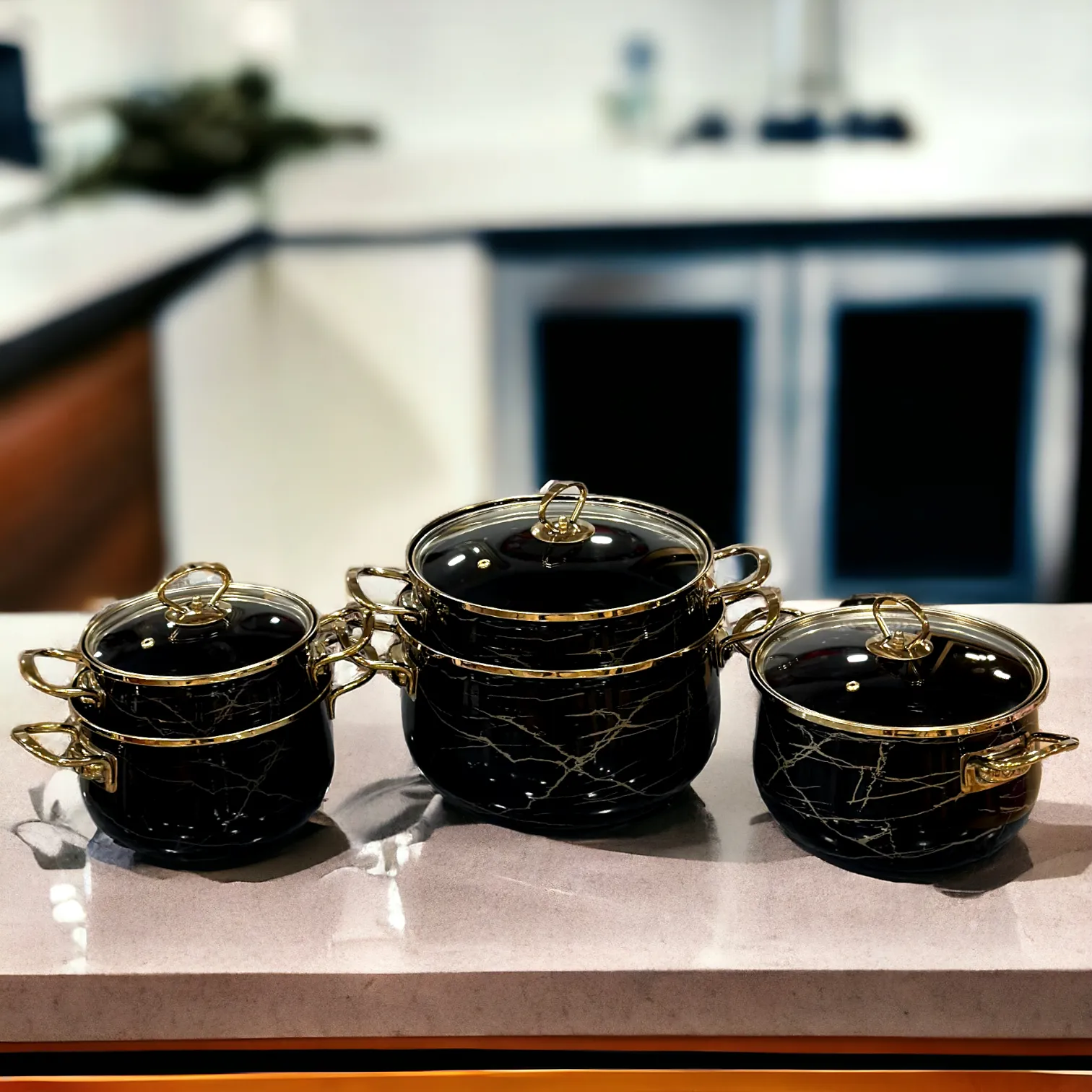 Ceramic Coating Cooking & Serving Pots-Black