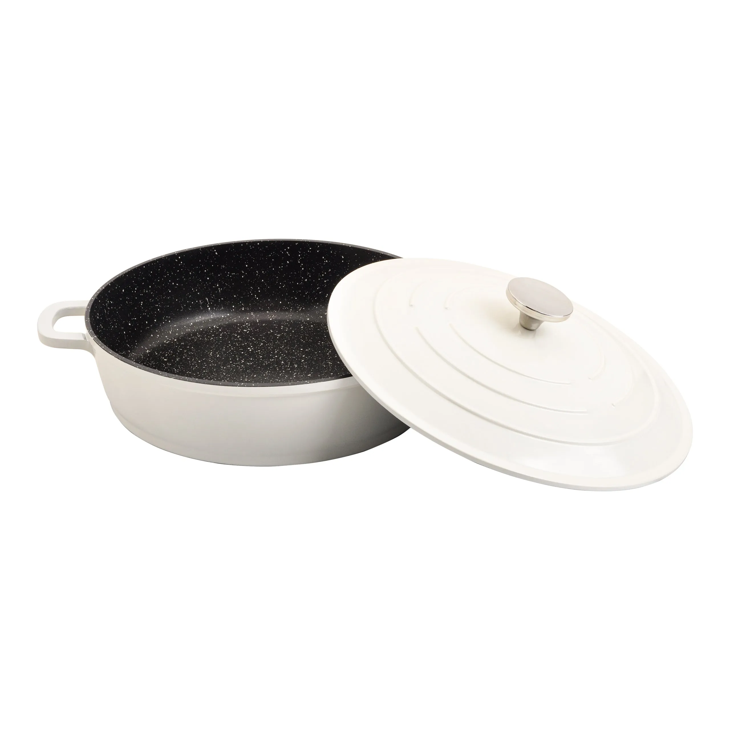 Commichef Cast Aluminium 32cm Shallow Casserole - Cream