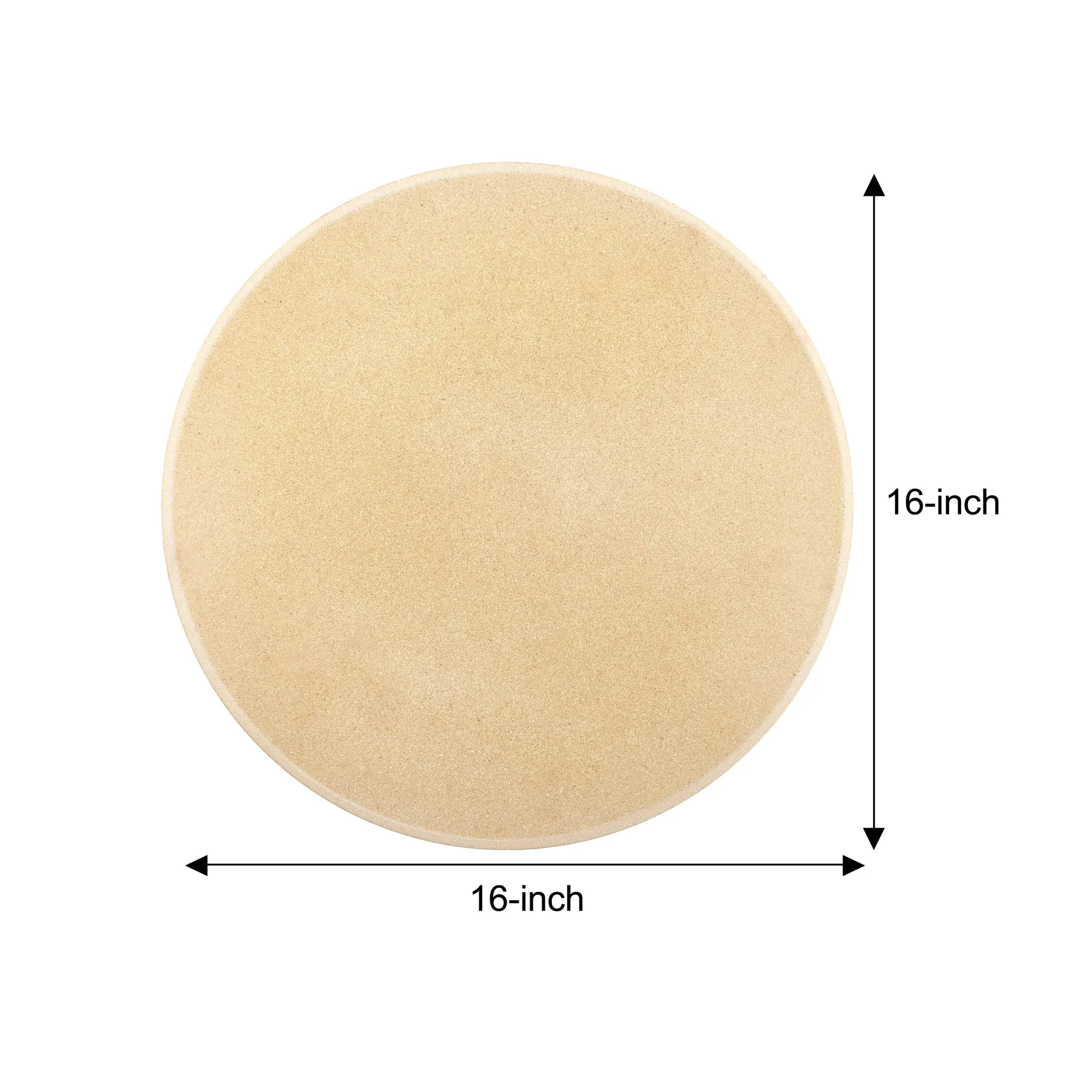 Cook N Home 02662 Pizza Grilling Baking Stone with Scraper, Heavy Duty Cordierite 16-Inch Round Bread Stone for Oven and Grill, Thermal Shock Resistant Ideal for Baking Golden Crisp Crust Pizza