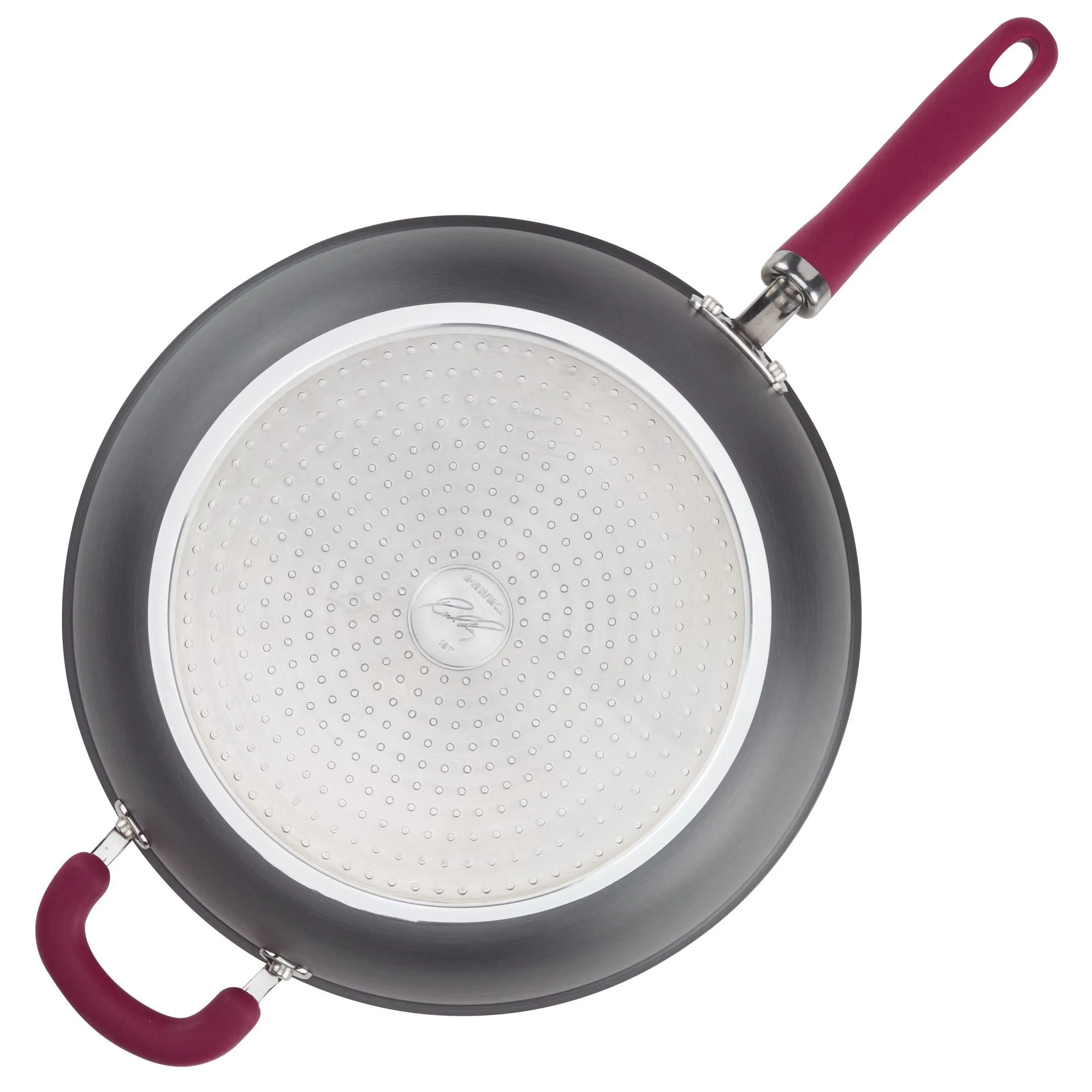 Create Delicious 12.5-Inch Hard Anodized Nonstick Induction Deep Frying Pan with Helper Handle