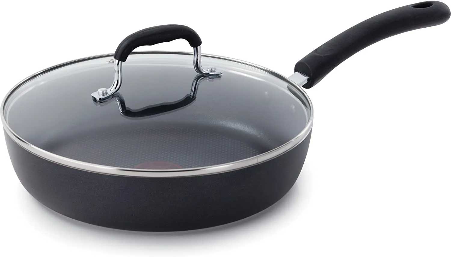 Dishwasher Safe Cookware Fry Pan with Lid Hard Anodized Titanium Nonstick, 12-Inch, Black