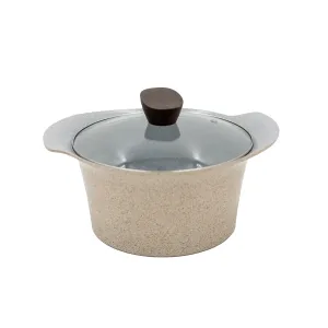 Ecook IH Ceramic Coating Stock Pot Beige 20cm