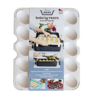 Fancy Panz Deviled Egg Tray - White