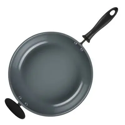 Farberware Reliance Pro 12" Nonstick Ceramic covered Skillet with Helper Handle Black/Gray