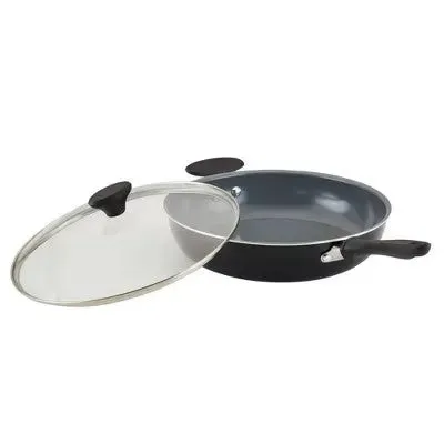 Farberware Reliance Pro 12" Nonstick Ceramic covered Skillet with Helper Handle Black/Gray