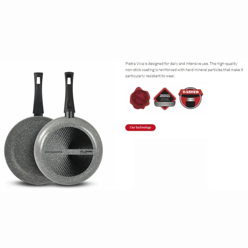 Flonal Pietra Viva Extra Deep Frying Pan 22cm