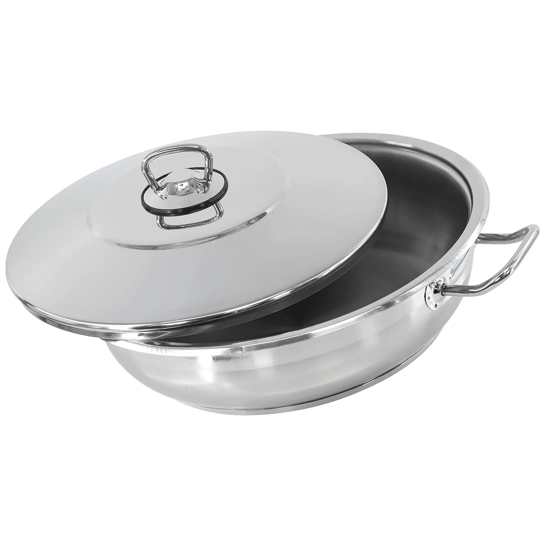 Gastro Shallow Pot With Lid 24 x 6 cm