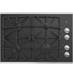 GE® 30" Built-In Gas on Glass Cooktop with Dishwasher Safe Grates