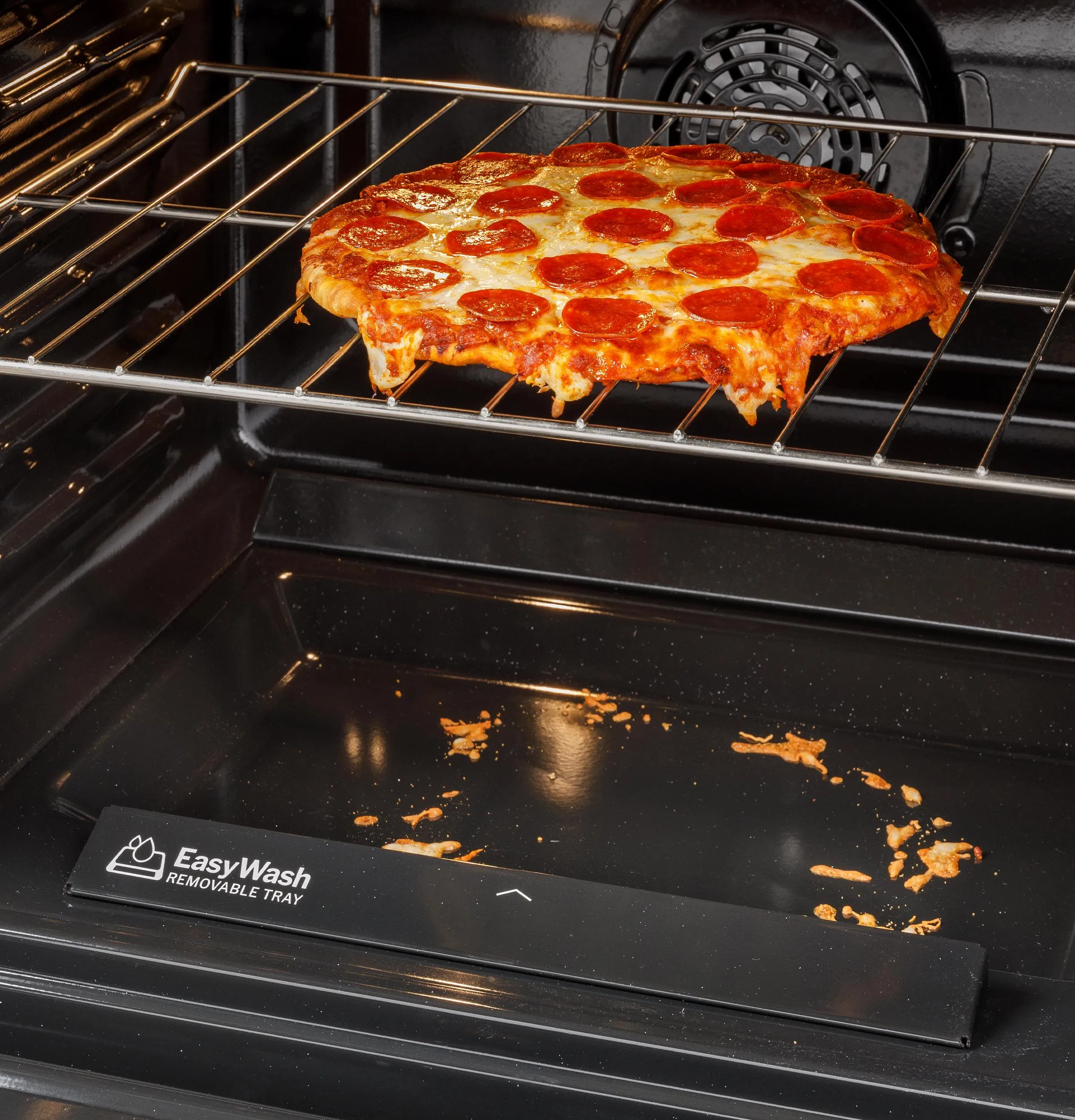 GRF600AVSS GE® 30" Free-Standing Electric Convection Range with No Preheat Air Fry and EasyWash™ Oven Tray