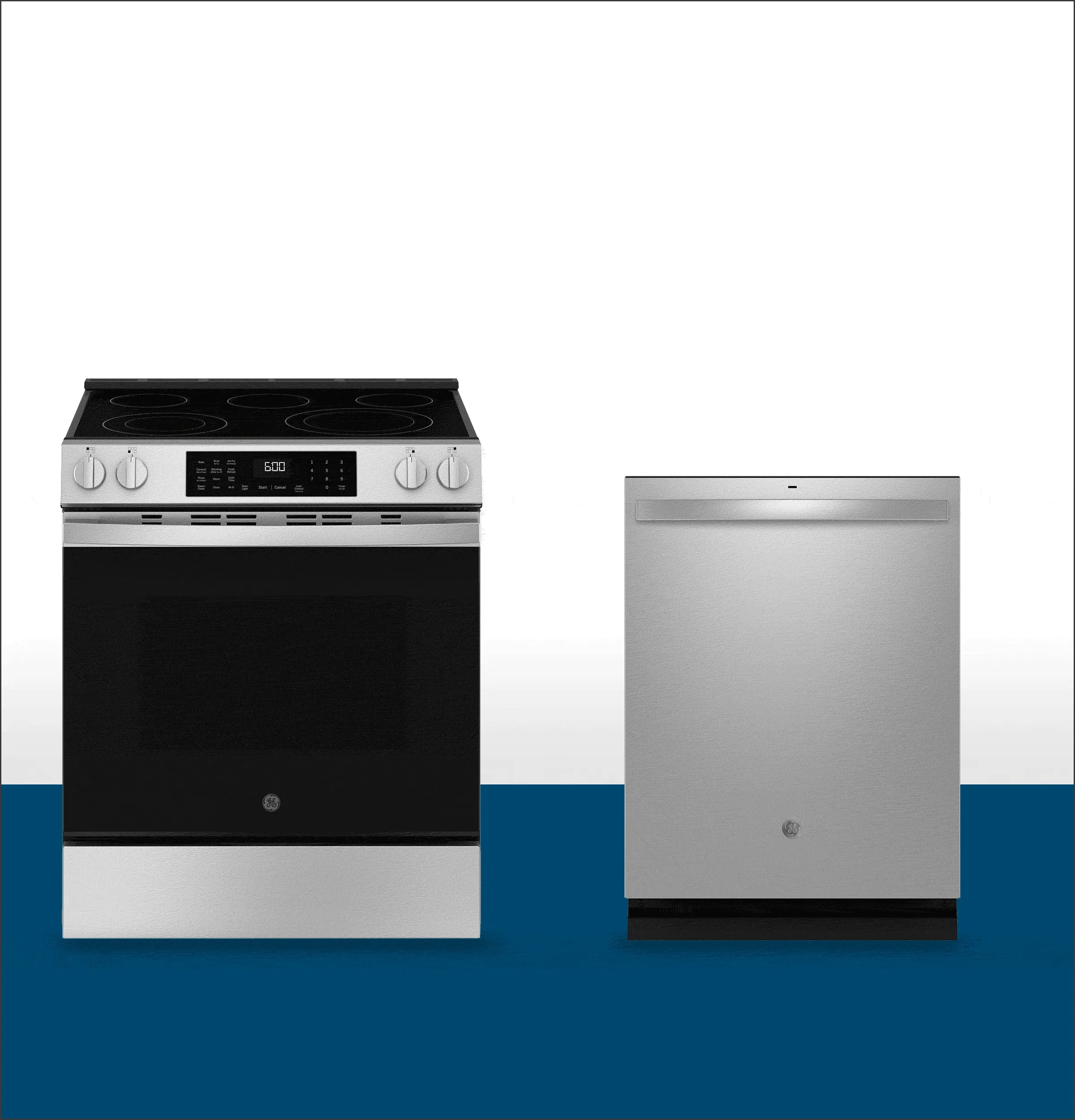 GRF600AVSS GE® 30" Free-Standing Electric Convection Range with No Preheat Air Fry and EasyWash™ Oven Tray