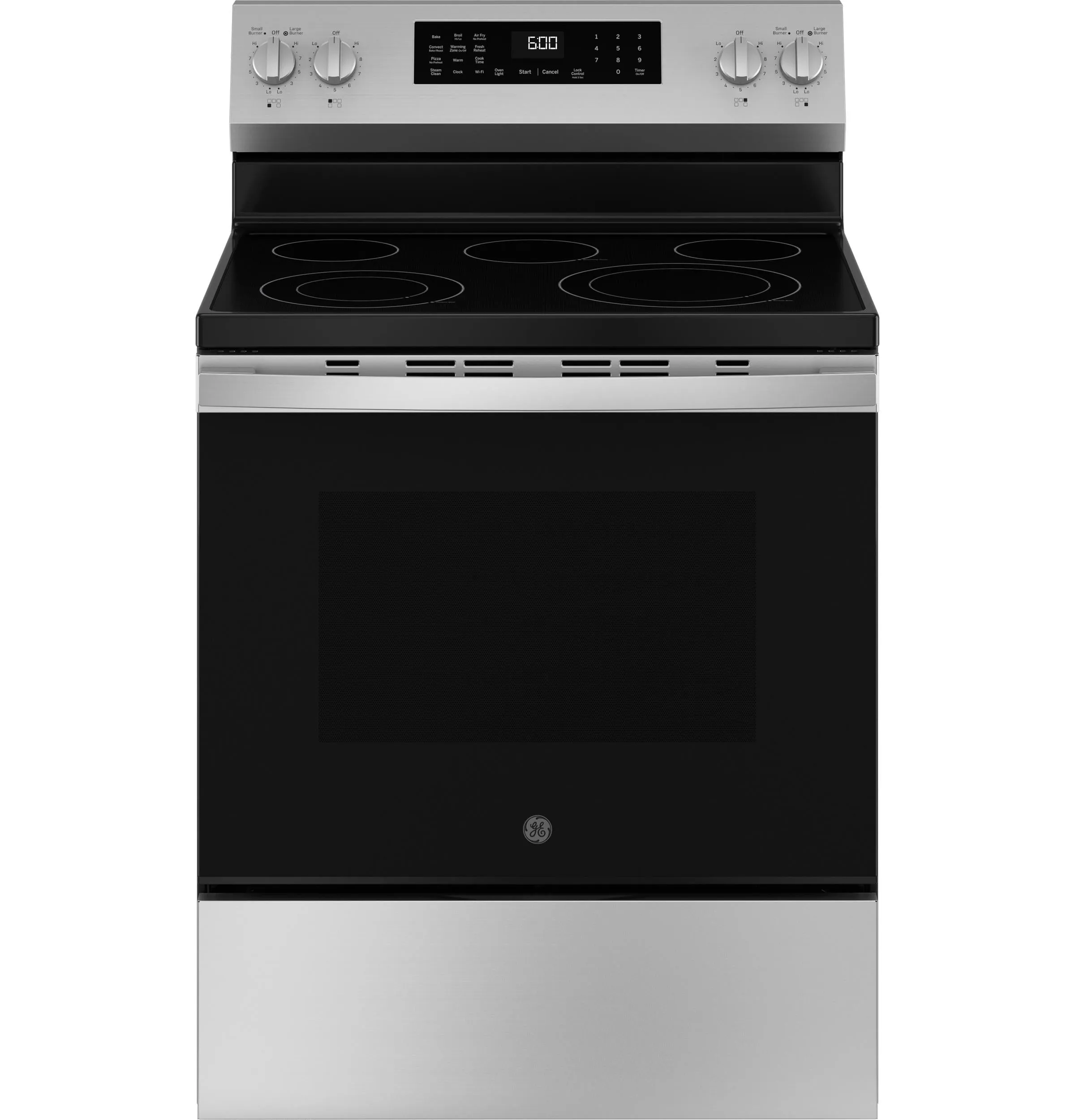 GRF600AVSS GE® 30" Free-Standing Electric Convection Range with No Preheat Air Fry and EasyWash™ Oven Tray