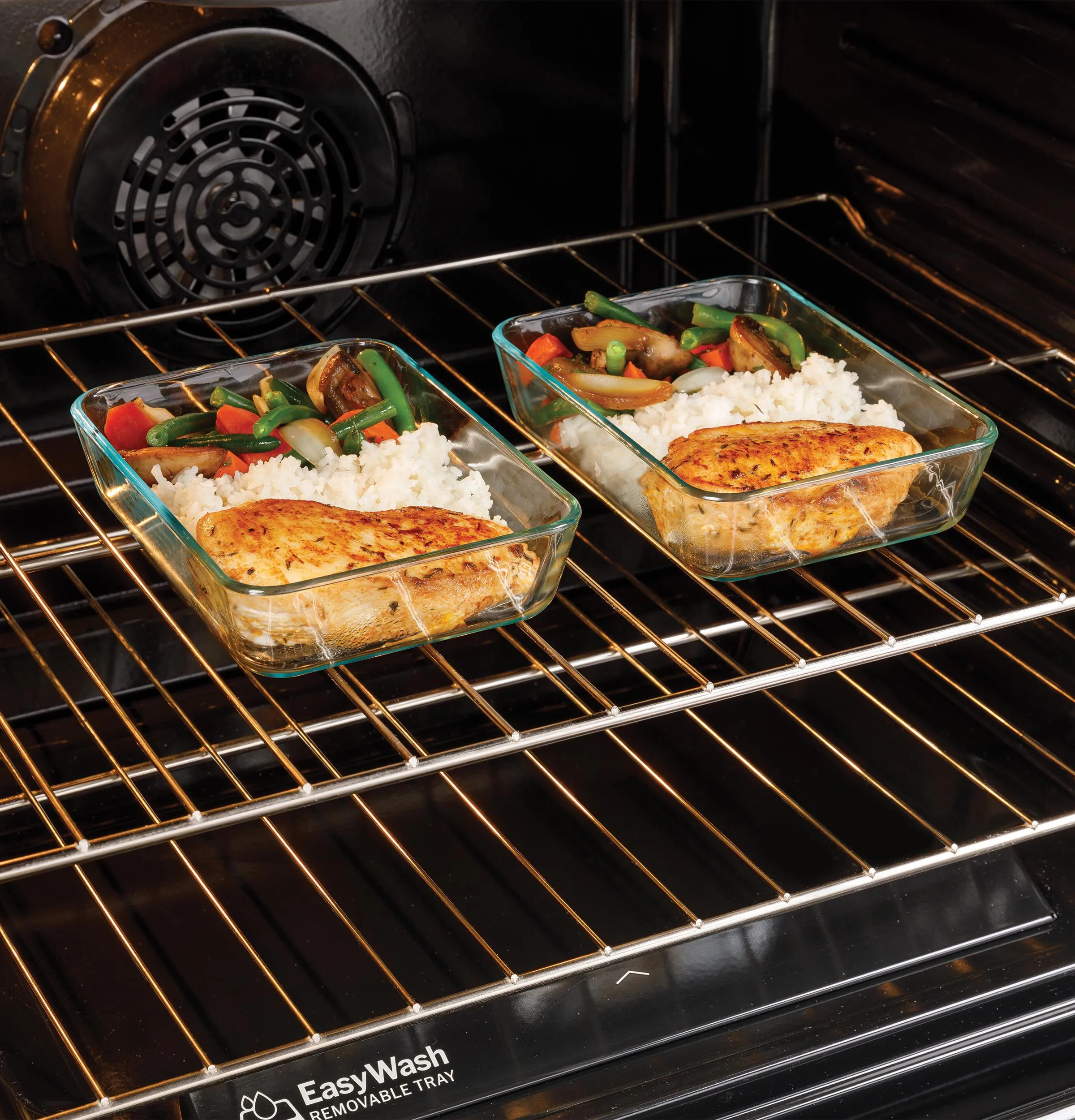 GRF600AVSS GE® 30" Free-Standing Electric Convection Range with No Preheat Air Fry and EasyWash™ Oven Tray