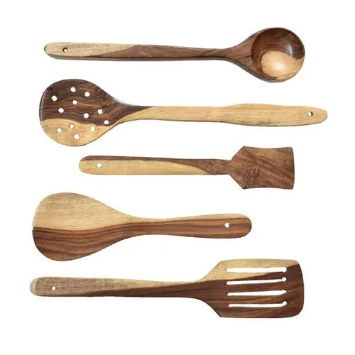 Handmade Wooden Non-Stick Cooking and Serving Utensils