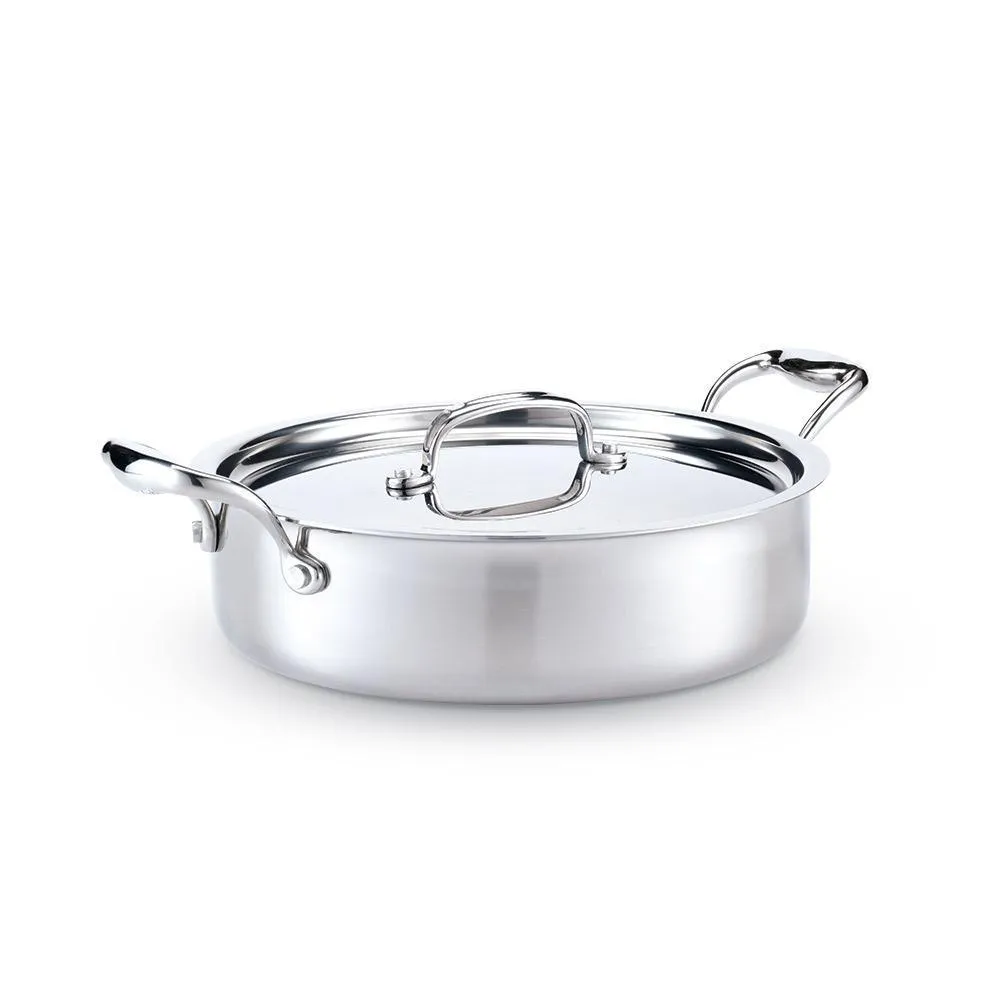 Heritage Steel 5-ply Stainless Sauteuse with Lid