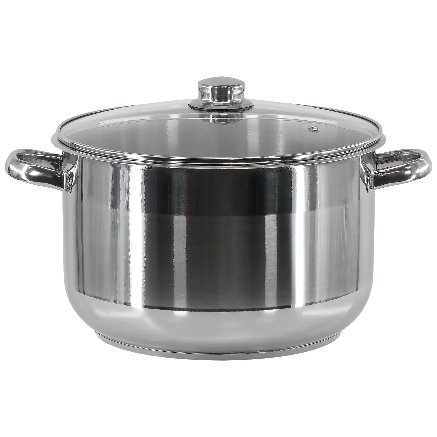 Induction Stockpot With Glass Lid - 17.5 ltr