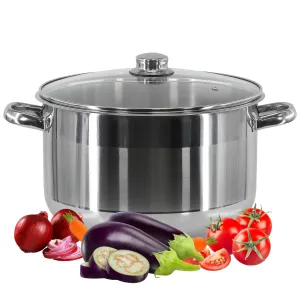 Induction Stockpot With Glass Lid - 8.5 ltr