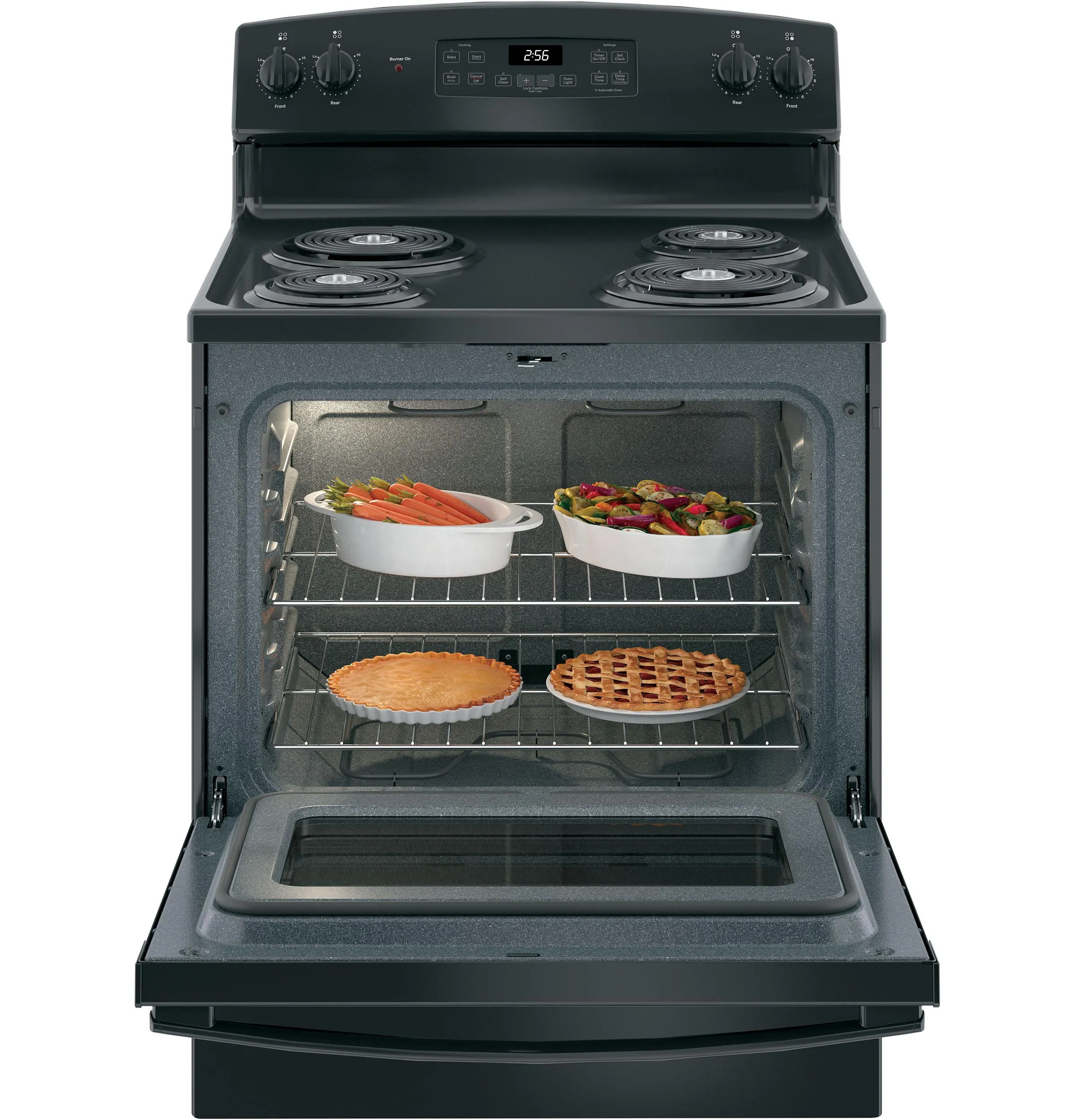 JB256DMBB GE® ENERGY STAR® 30" Free-Standing Self-Clean Electric Range