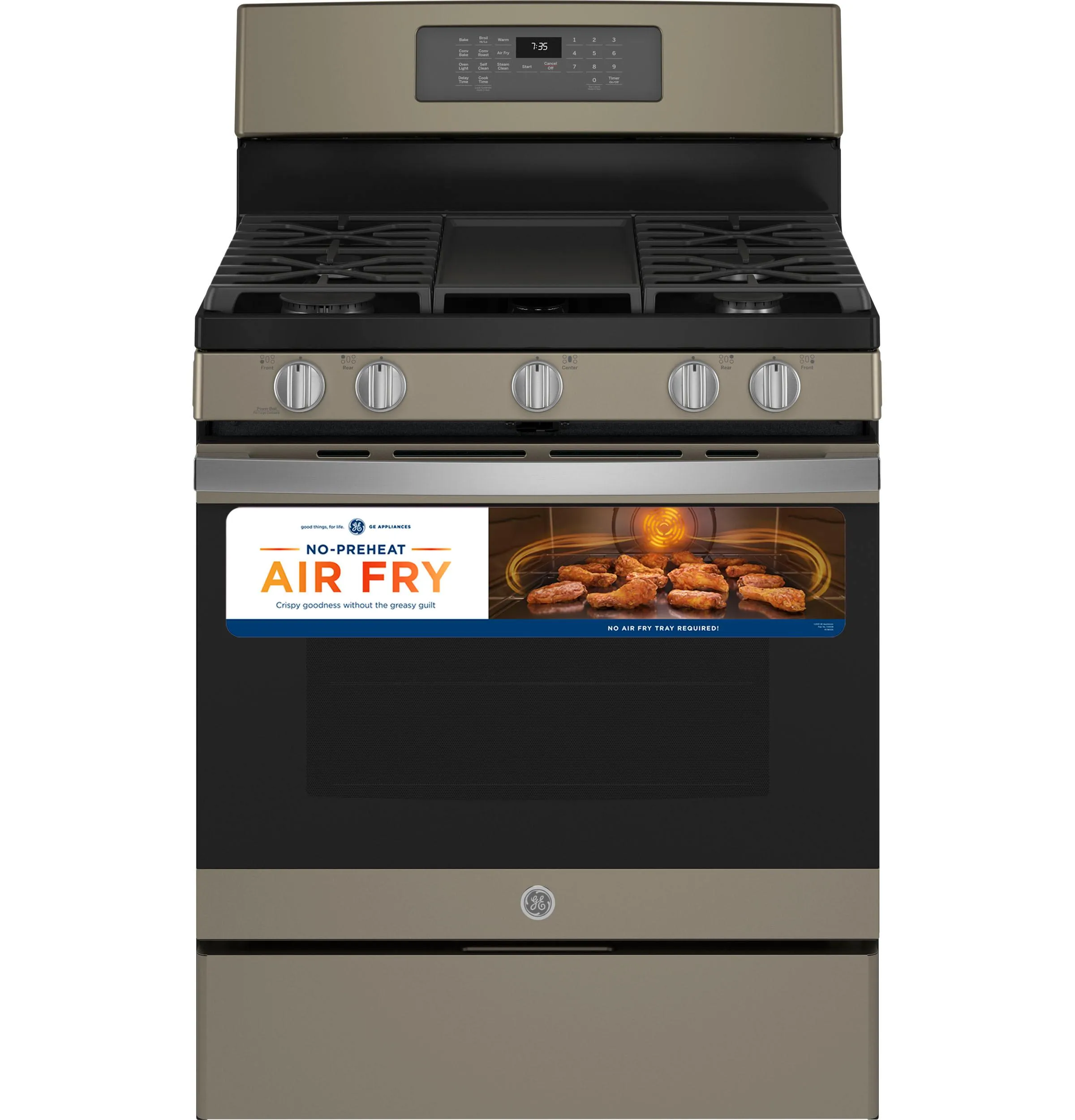 JGB735EPES GE® 30" Free-Standing Gas Convection Range with No Preheat Air Fry