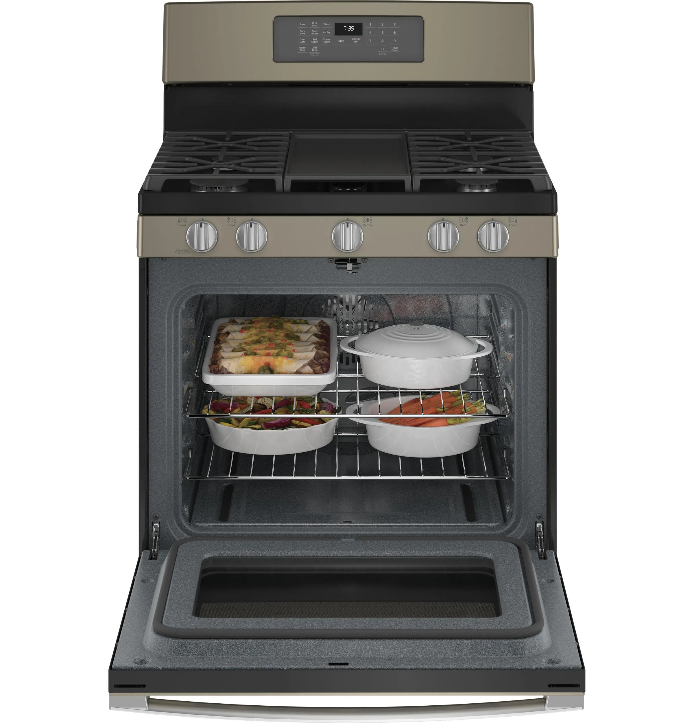 JGB735EPES GE® 30" Free-Standing Gas Convection Range with No Preheat Air Fry